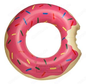 Aufblasbarer Schwimmring   Donut-Design   90 cm für Pool & Wasser