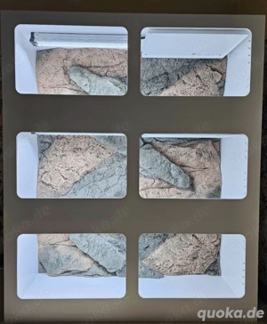 Terrarck,Rack,Terrariumanlage inkl. Beleuchtung,Heatpanel,Thermostate und3D Rückwand 