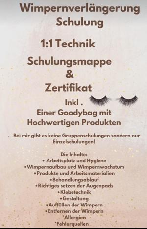 Wimpernverlängerung 1:1 Schulung 