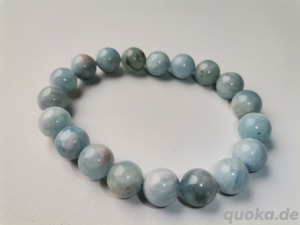 Aquamarin Armband 10 mm 