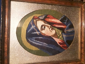 Zwei alte Gobelin Bilder  etwa 1930 ,Handarbeit im besten Zustand. Bild 2