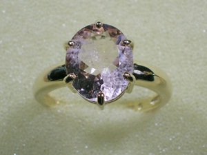 NEU: Ring Größe 19 + 20 375 Gold mit 4 Carat großem Morganit Bild 2