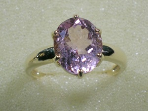 NEU: Ring Größe 19 + 20 375 Gold mit 4 Carat großem Morganit Bild 3