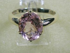 NEU: Ring Größe 19 + 20 375 Gold mit 4 Carat großem Morganit Bild 4