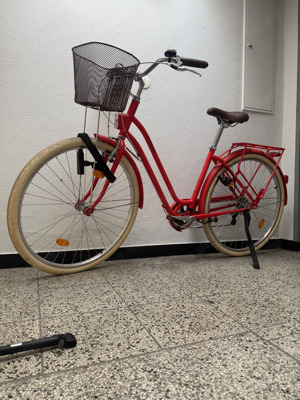 Stylisches rotes Damen Citybike von Decathlon   wie neu! 