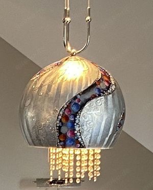 Zum Verkauf steht eine hochwertige Kolarz LUNA Hängeleuchte in der eleganten Ausführung Chrom, Kiss 