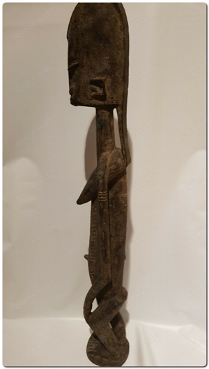 Dogon Statue Holz weiblich Ahnen Figur Mali Afrika KUNST Antik 87 cm in ...