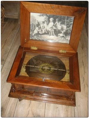 Doppelkamm Symphonion 10 Platten Kalliope Polyphon music box 10 discs 13 58