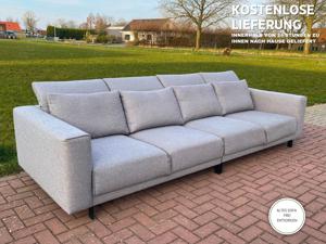 KOSTENLOSE LIEFERUNG Montel Graues 4-Sitzer-Stoffsofa