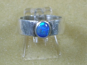 NEU: HANDARBEIT: 3x Ring 999 Silber mit Opal - je 60,- Bild 4
