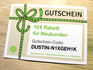  10  Gutschein für Flaschenpost GRATIS  