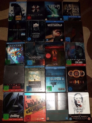 Mega Blu ray Steelbook Sammlung  Top Filme  Limited Edition  123 Stück