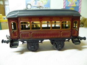 Modelleisenbahn Spur 1 uralt, ca. 115 Jahre Firma Bing, Personenwagen