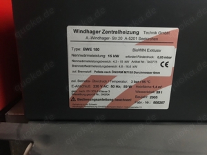 Windhager BioWIN Exclusiv 15 kW Pelletsheizkessel, Baujahr 2005, vom Fachbetrieb Bild 5