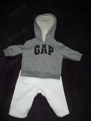 NEU Baby BOY oder auch GIRL * Unisex Kapuzen Hoodie Sweater Shirt Jacke Baby GAP Gr. 62- 68 grau