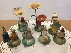 Wendt & Kühn, Alte 7 Tischkartenhalter Erzgebirge