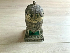 russisches Silber-Ei 88er Silber Emaille gep. Faberge Russland Moskau um 1900
