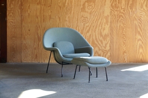 Knoll Womb Chair + Ottoman by Eero Saarinen