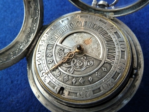 Spindeltaschenuhr Tag Nachtanzeige Retrograde verge pocket watch oignon