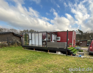 Kleines Mobilheim Tiny-House mit Stellplatzübernahme mitten in der Natur