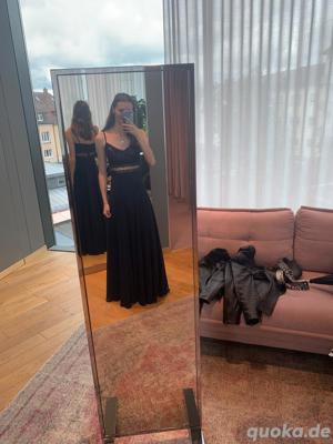 Schönes blaues Abendkleid Größe 32