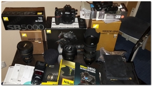 Nikon D 810 Neuw. 1399 Auslösungen 3 Profiobjektive