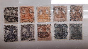 Briefmarken Deutsches Reich Germania 1916-1918 gestempelt