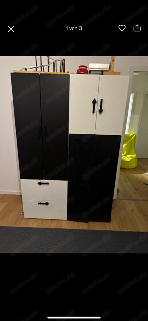 Kinderschrank weiß schwarz 