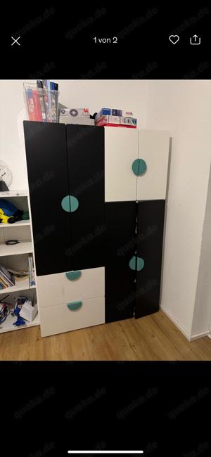 Kinderschrank weiß schwarz  Bild 2