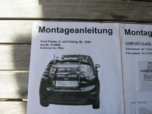 Paulchen Heckträger für Ford Fiesta VI Bj.: 8 08- Art.Nr. 814605