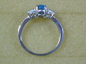 NEU: Ring Größe 18,4   57,5 925 Silber mit Opal + Weißtopas Bild 4