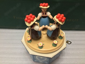 Wendt & Kühn seltene guterhaltene Spieluhr Schwarzwaldmädchen Erzgebirge  Bild 6