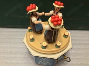Wendt & Kühn seltene guterhaltene Spieluhr Schwarzwaldmädchen Erzgebirge  Bild 2
