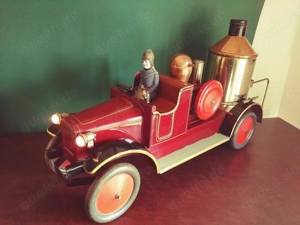 Seltener Massiv 1920er Original GBN BING Feuerwehr Blechspielzeug Tin Toy
