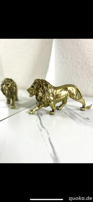 statue löwe gold mittelgroß