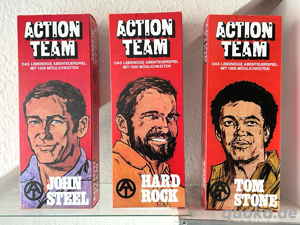 JOHN STEEL HARD ROCK TOM STONE ACTION TEAM KARTONS NEU