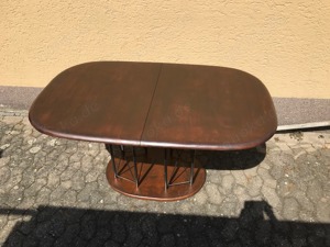 Esszimmertisch Küchentisch Holztisch oval Roheisen ausziehbar