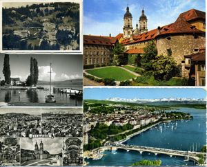 (0040) 5 ältere AK Schweiz (Männedorf,Rigi-Klösterli,St. Gallen, Zürich)