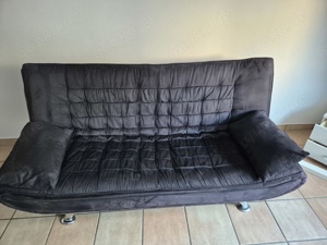 Couch Ausklappbar Antrazitfarben