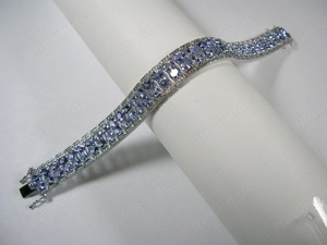 NEU: Armband 925 Silber mit 72x AA-Tansanit