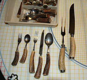 Steakbesteck, Hirschhorn, neu,  Bild 2