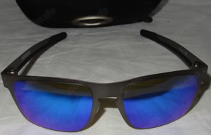 D Sonnenbrille Oakley Holbrook Metal Grau Mat OO4123 0755 -18 Medium Polarized Flash kaum getragen