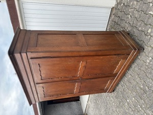 Mächtiger Biedermeier  Schrank in Massiv Eiche um 1850 Wohnfertig Bild 3