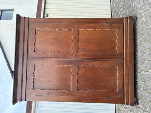 Mächtiger Biedermeier  Schrank in Massiv Eiche um 1850 Wohnfertig Bild 6