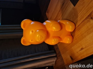 Tischlampe 90er Retro Leuchte Gummibär Orange Lampe Bärenlampe