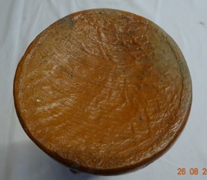 Alte Tonflasche (17) EMS Kraenchen Brunnen, mit Henkel, Krone + Schutz Marke  K.Pr.D Bild 5