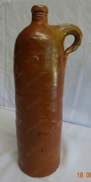 Alte Tonflasche (28) Selters Nassau,mit Henkel, Adler mit Krone + FR (Fridericus Rex)