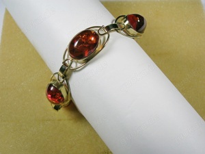 Armband 333 Gold mit Bernstein Bild 2