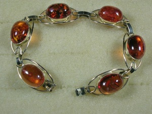 Armband 333 Gold mit Bernstein Bild 6