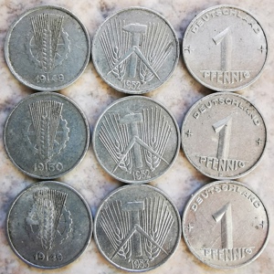 Erste Münzen in der SBZ (DDR) 1 Pfennig  Bild 2